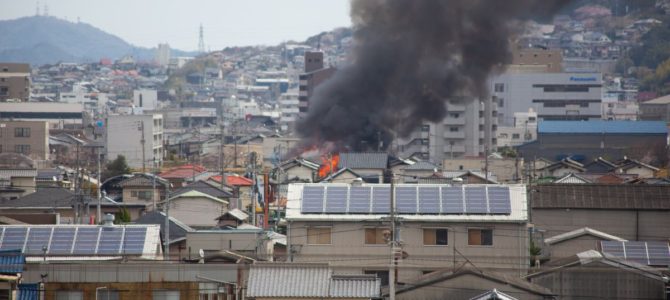 香川県高松市春日町付近で火事！