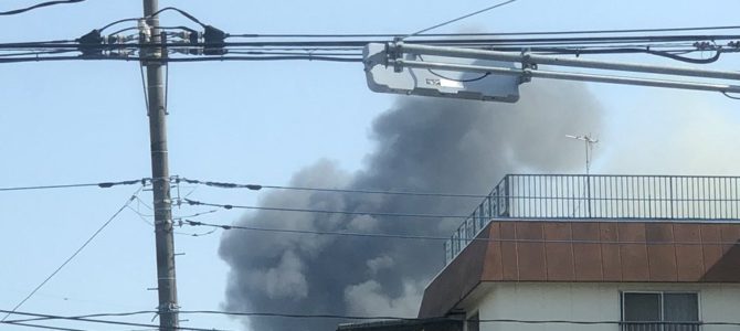 埼玉県熊谷市西別府付近で火事