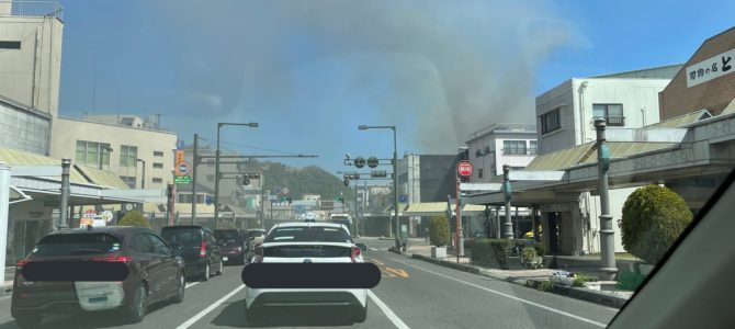 宮崎 延岡市博労町付近で火事