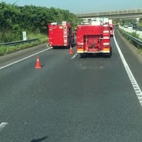 館山道下り 姉崎袖ヶ浦IC付近で事故