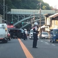 国道1号線 滋賀県大津市「逢坂山」付近で事故