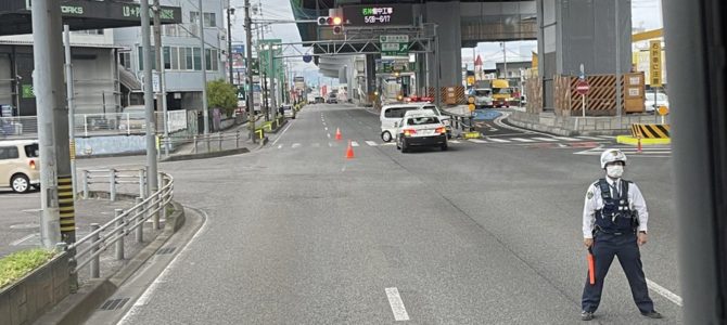 国道41号線　愛知県小牧市元町付近で事故