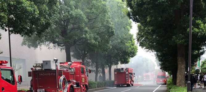千葉県佐倉市西志津付近で火事