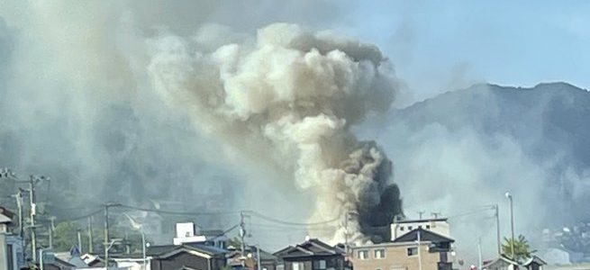 広島県三原市須波で火事 広島県三原市須波で火事