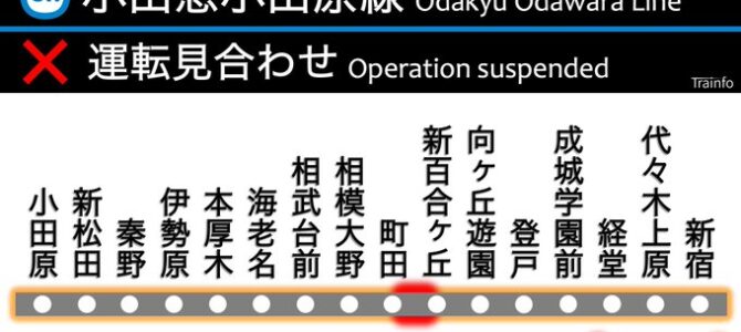 【小田急小田原線】新百合ヶ丘駅〜柿生駅で踏切事故 【小田急小田原線】新百合ヶ丘駅〜柿生駅で踏切事故