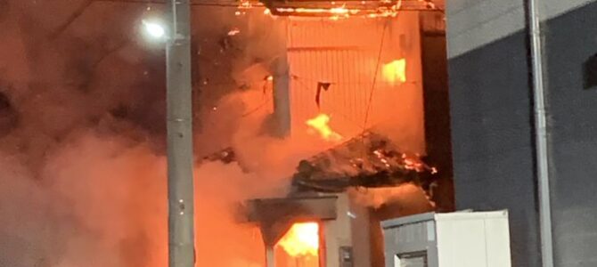 愛知県愛西市で火事！「佐織中学校の目の前」
