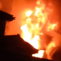 宮城県塩竈市　仙石線 西塩釜駅付近で火事！「 白寿殿の道路向かいで火事発生」