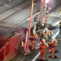 京成押上線 押上〜京成曳舟で沿線火災「踏切にて火災発生中」